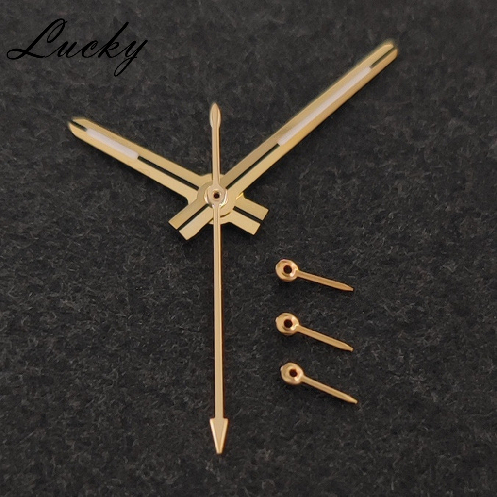 VK63 Watch Hands Black 6-Hands Fit For VK63A VK64 Quartz Movement Green Luminous Watches Parts Pointer/Needle Accessories