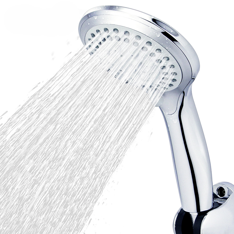 Zhang Ji HandHeld Rainfall Jet Spray High Pressure Powerful Showerhead 5 Modes Silicone Nozzle Water Save ABS Chrome Plating