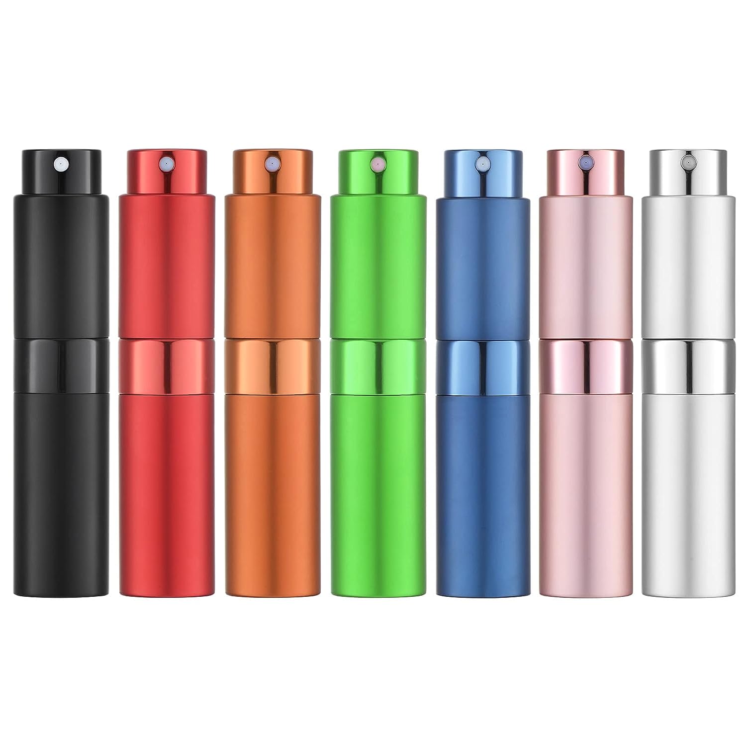 8ML Atomizer Perfume Spray Bottle for Travel (3 PCS) Empty Cologne Dispenser Portable Sprayer (Black)