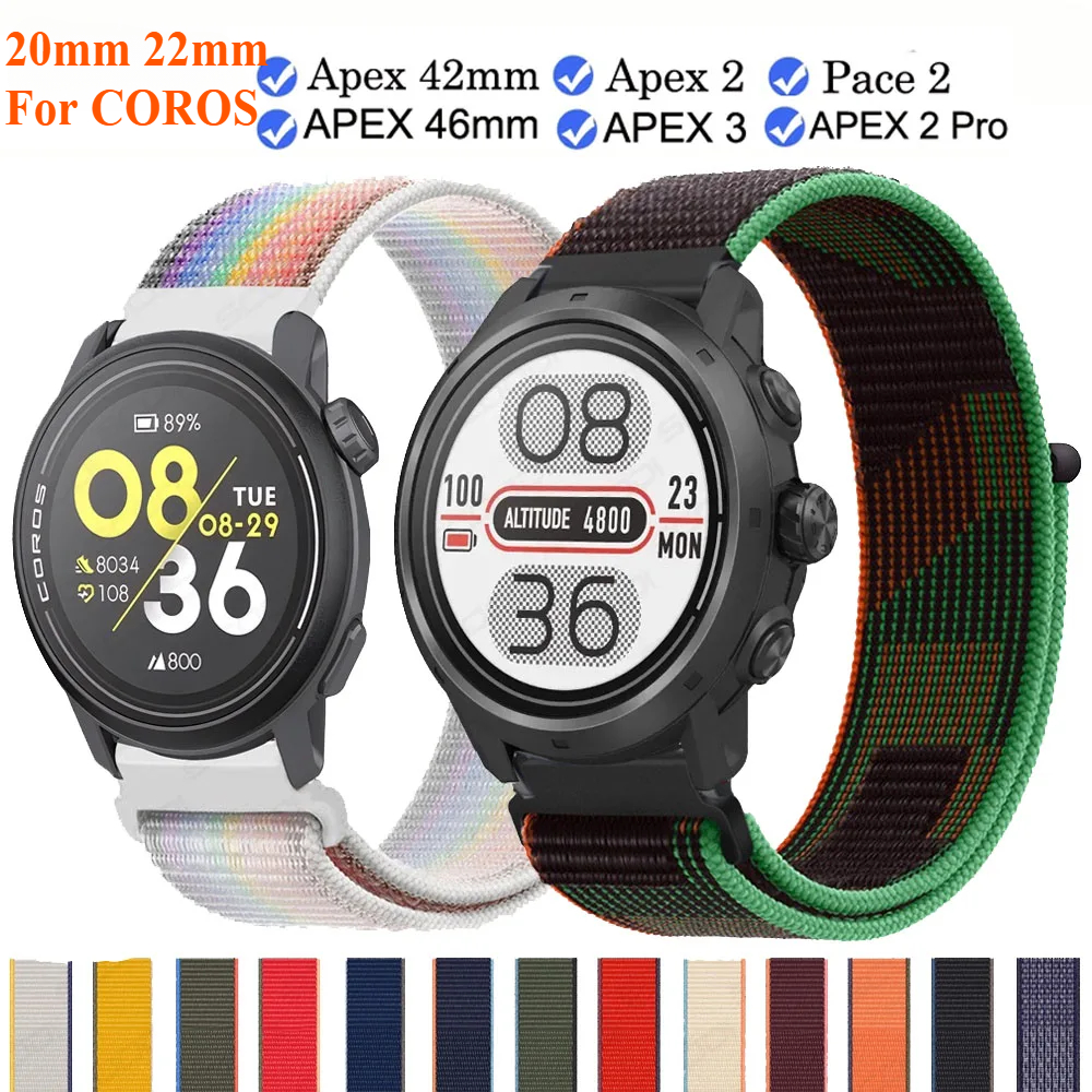 20mm 22mm Sport Band For COROS PACE 3 2 Silicone Wristband Bracelet Belt Correa For COROS APEX/APEX 2 Pro/APEX 42mm 46mm Strap