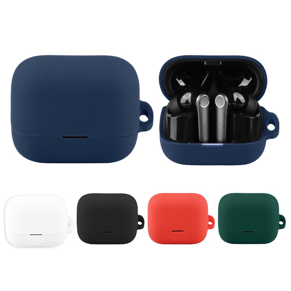 For Earfun Air Pro 4+ Silicone Case , Shockproof Bluetooth Earphone Protective Cover With Carabiner,Soft Silicone Case
