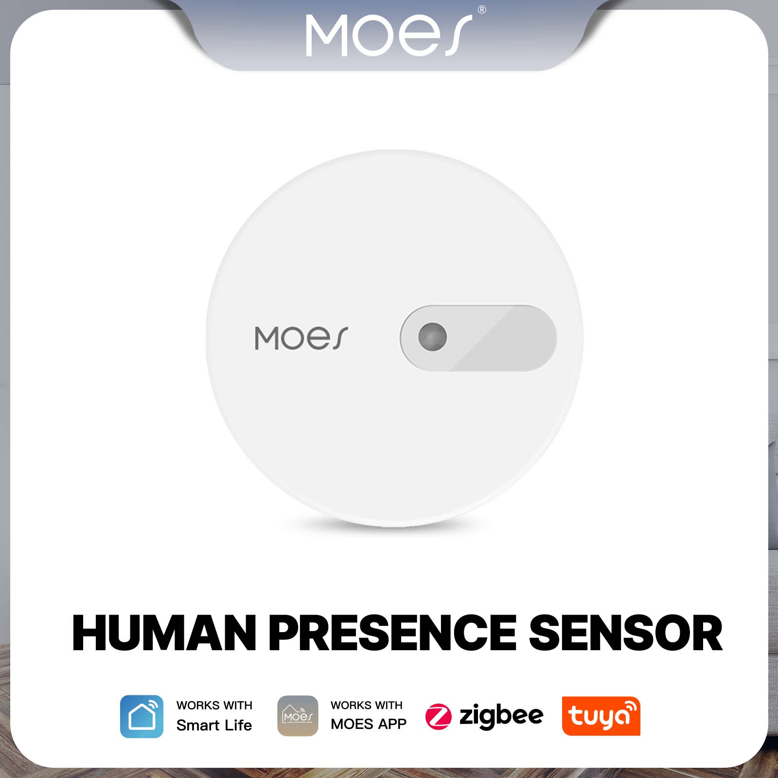 MOES Tuya ZigBee Human Presence Sensor Detector Radar Wave Detection Sensor for Home Security Smart Human body Exists Sensor