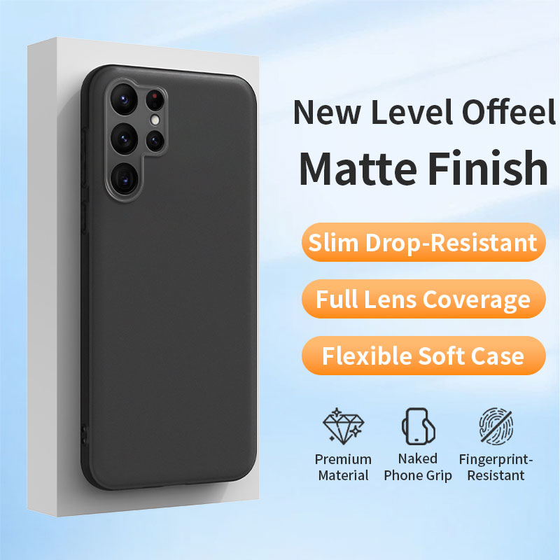 Luxury Ultra Thin Soft Silicone TPU Phone Case for S26 Ultra S25 S24 S23 Plus Ultra Clear Matte Shockproof Cover