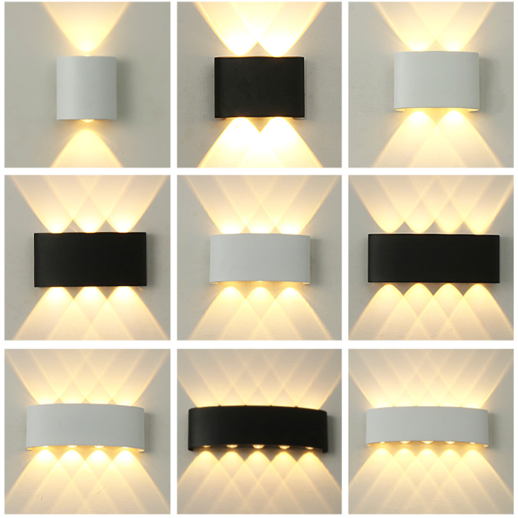 Nordic Wall Lamp Led Aluminum Outdoor Indoor Ip65 Up Down White Black Modern For Home Stairs Bedroom Bedside Bathroom Light