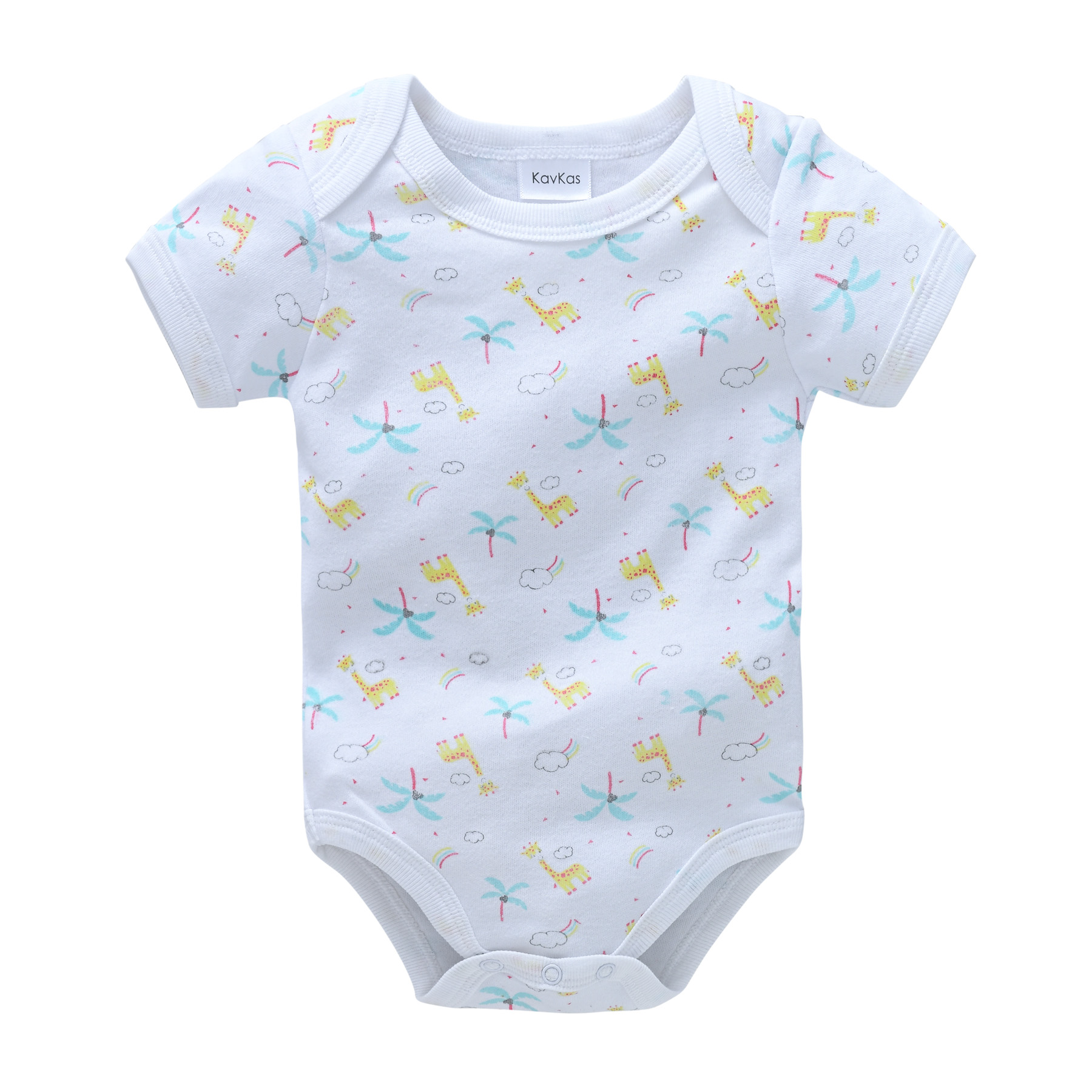 Summer Unisex Baby Bodysuit One Piece Newborn Cotton Clothes 0-12 Months O-Neck Infant Clothing