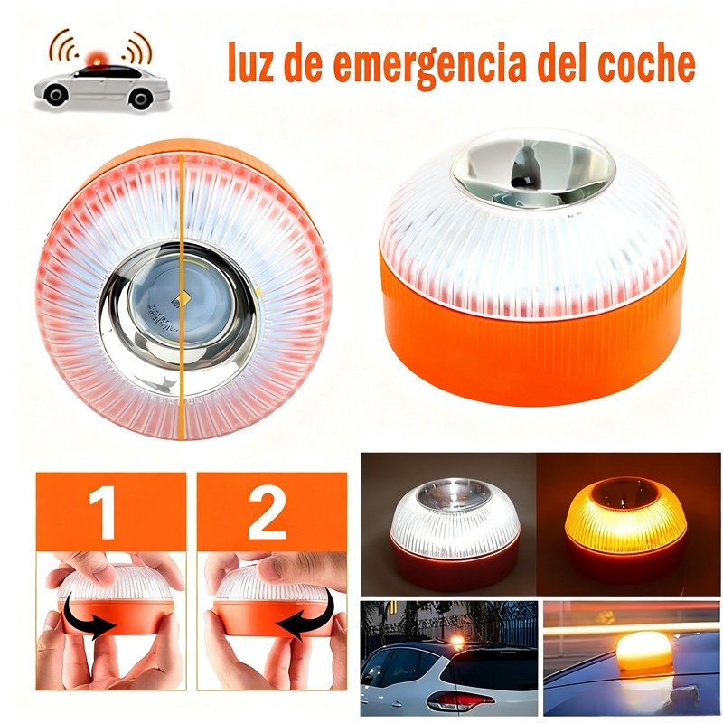Led Car Emergency Light Flashing Light Magnetic Induction Road Accident Light Portable Strobe Warning Light Safety Accessory