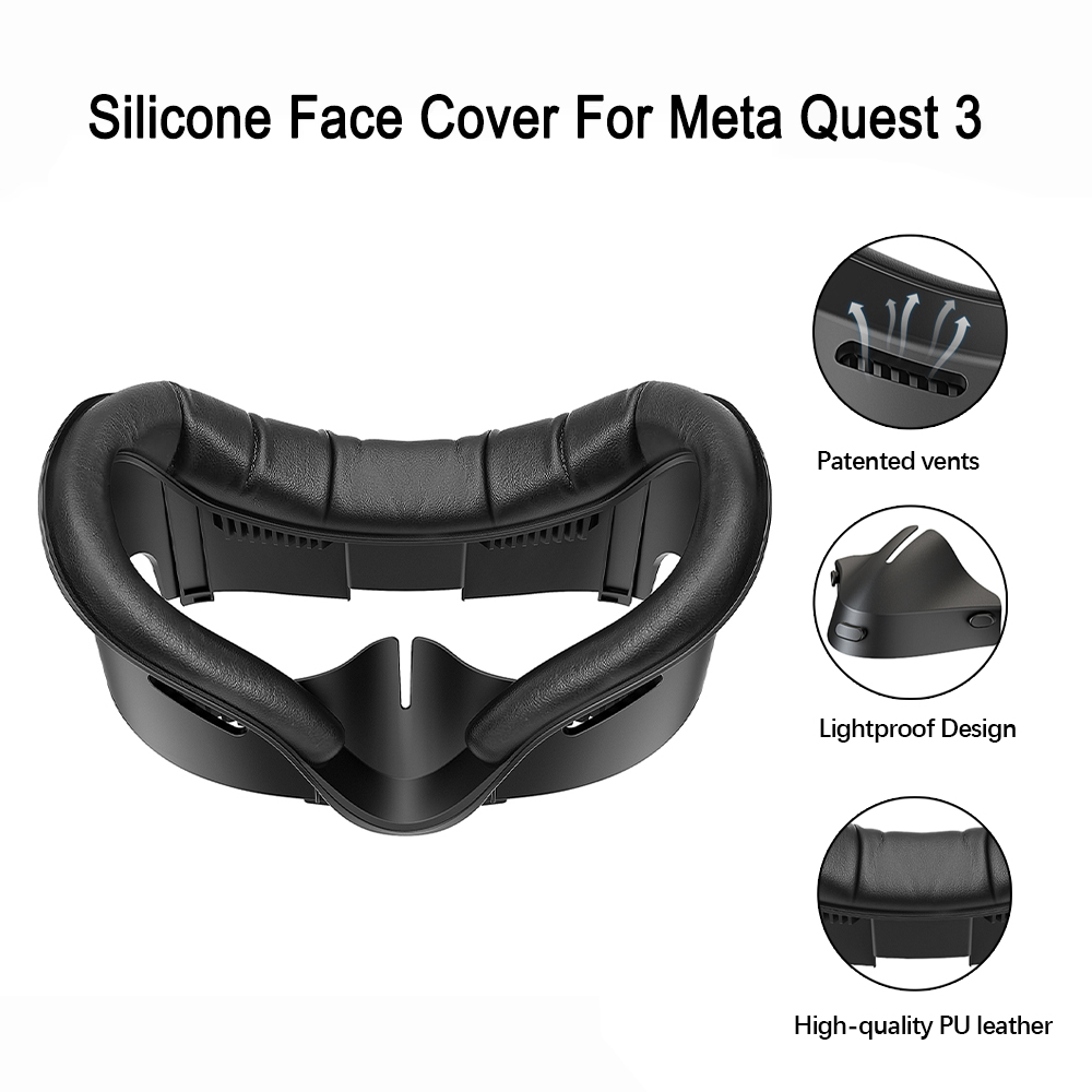 HUADAI design Facial Interface, Face Pads Compatible with Oculus Meta Quest 3 Accessories, NOT Compatible with Meta Quest 3S