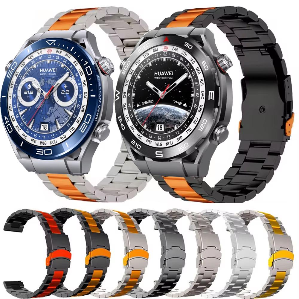 22mm Luxury Stainless Steel Strap For Huawei Watch Ultimate Metal Band For Huawei Watch Buds/GT2 3 4 5 5 Pro 46mm/GT2Pro/GT3 SE altima atom buds 2 ultima atom buds2