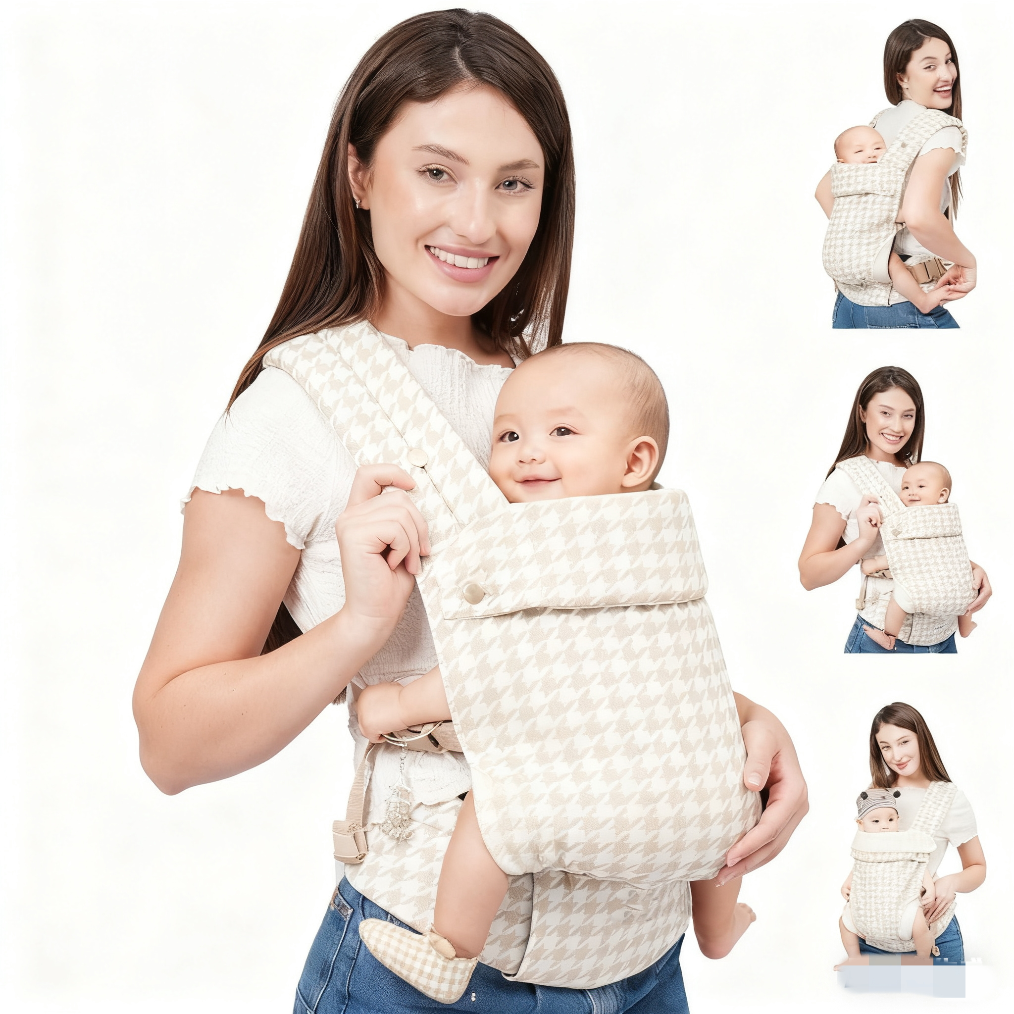 Baby Carrier Newborn to Toddler, Ergonomic, Cozy and Lightweight Baby Toddler Carrier, Premium Soft Cotton Breathable Infant Car