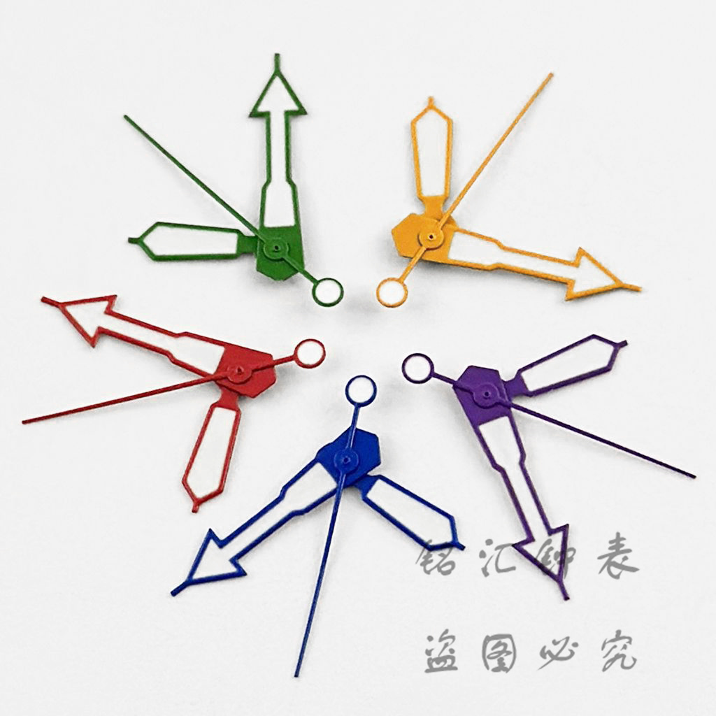 NH35 Hands Green Red Blue Purple Orange Watch Hands Green Luminous For NH35/NH36/4R/7S Movement Watches Pointers