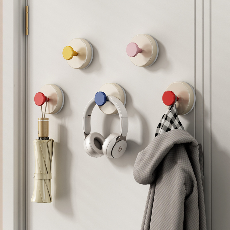1/4pc Foldable Suction Cup Hook Vacuum Key Clothes Bag Suction Cups Hanger Hook Kitchen Bathroom Robe Coat Towel Organizer Hook