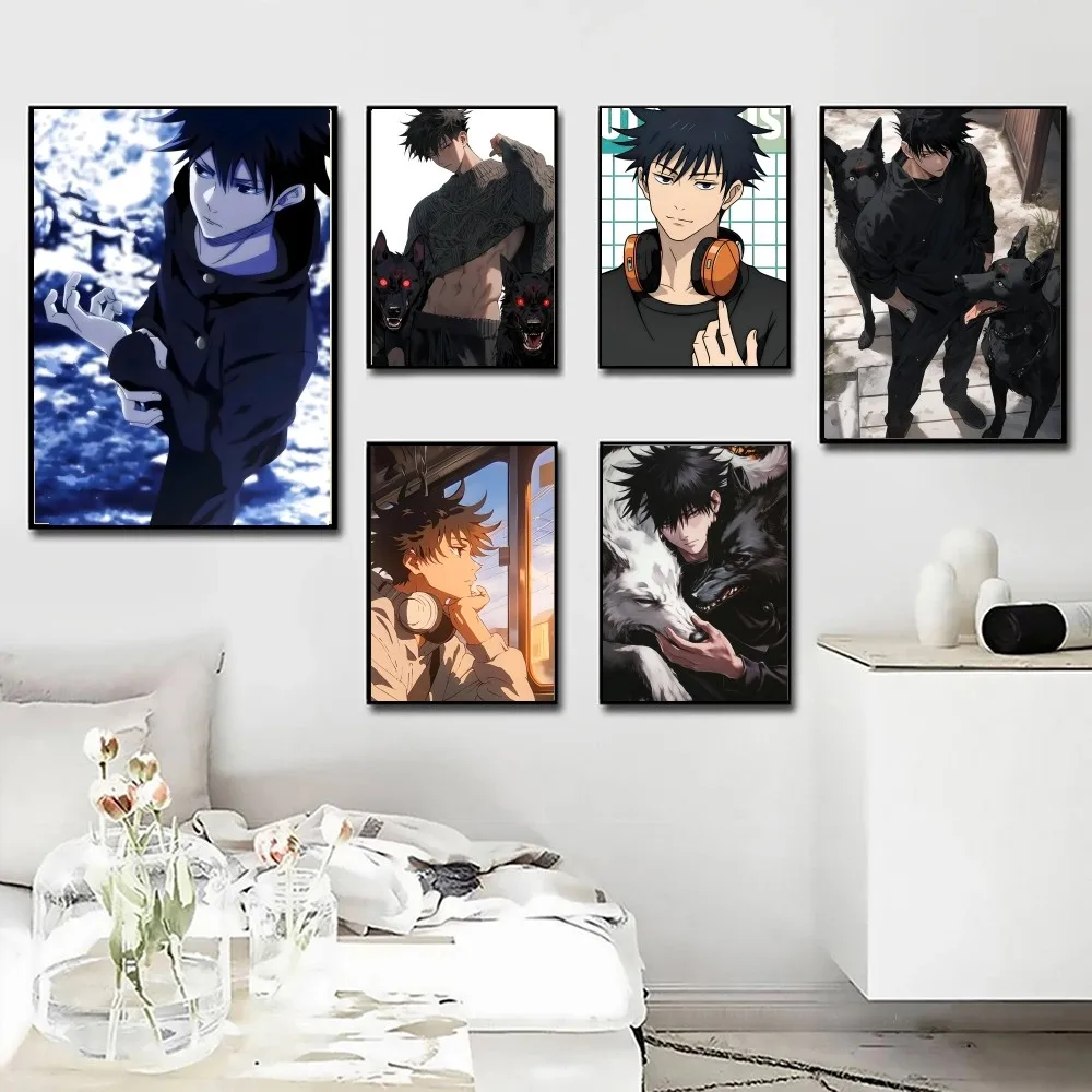 1pc Megumi Fushiguro Anime Jujutsu Kaisen Poster Poster Art Print Bar Living Room Furniture Decor