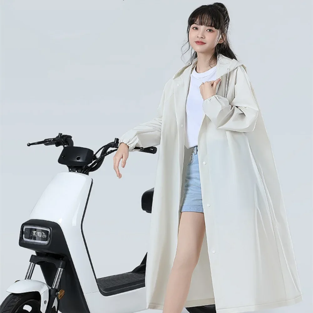 Raincoat Hooded One-piece Long Raincoat Reusable Poncho Outdoor Rainwear For Women And Men Transparent Waterproof Poncho