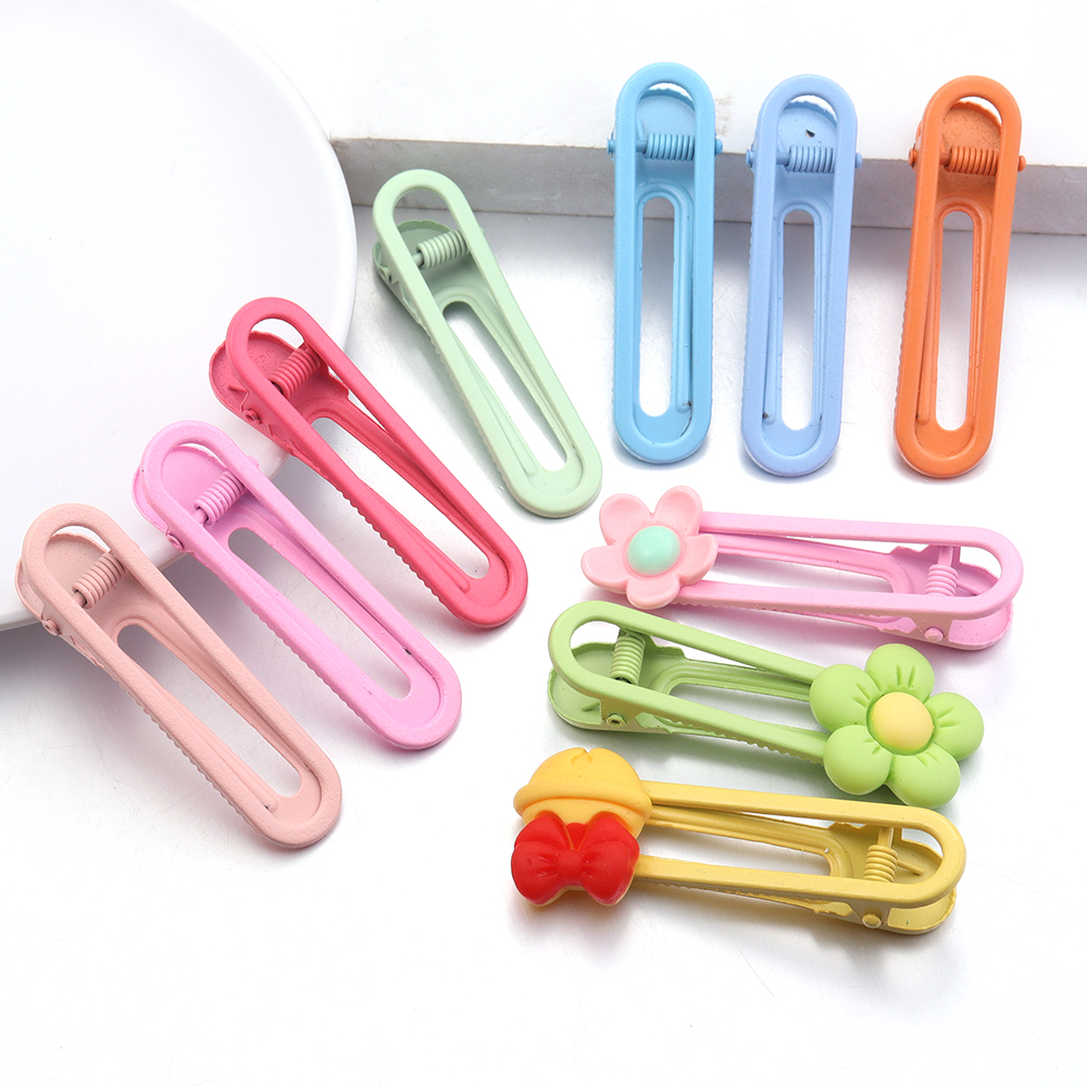 20pcs/lot Metal Hair Clips Korean Sweet Girls Hairpin Hollow Hair Clips Barrettes For Headwear Hairclip Styling Accessories