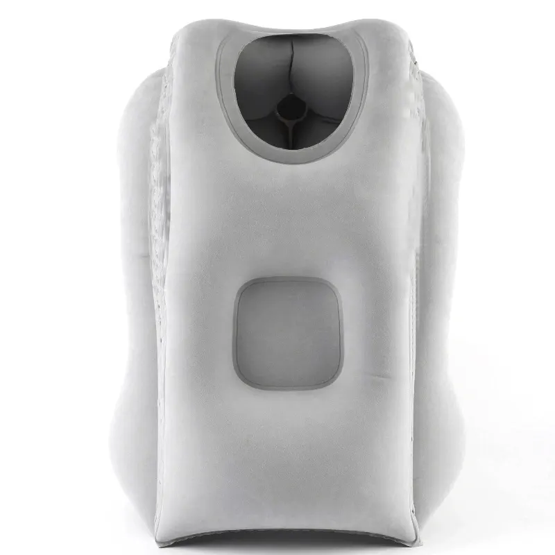 1pc PVC Inflatable Travel Pillow,Portable Headrest,Chin Support,Cushionfor Airplane,Car,Train,Office,Neck Head Nap Pillows,