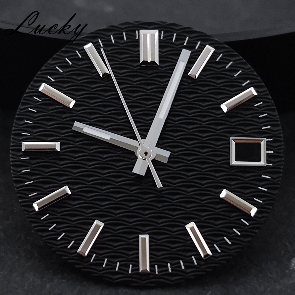NH35 Dial Hands 28.5mm Textured Surface Watch Dial Pointers Green Luminous For NH35 NH36 Movement Watch Accessories