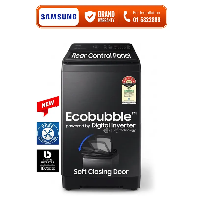 SAMSUNG 9 Kg Washing Machine With AI Eco Bubble WiFi Embedded WW90DG5U24AXIM
