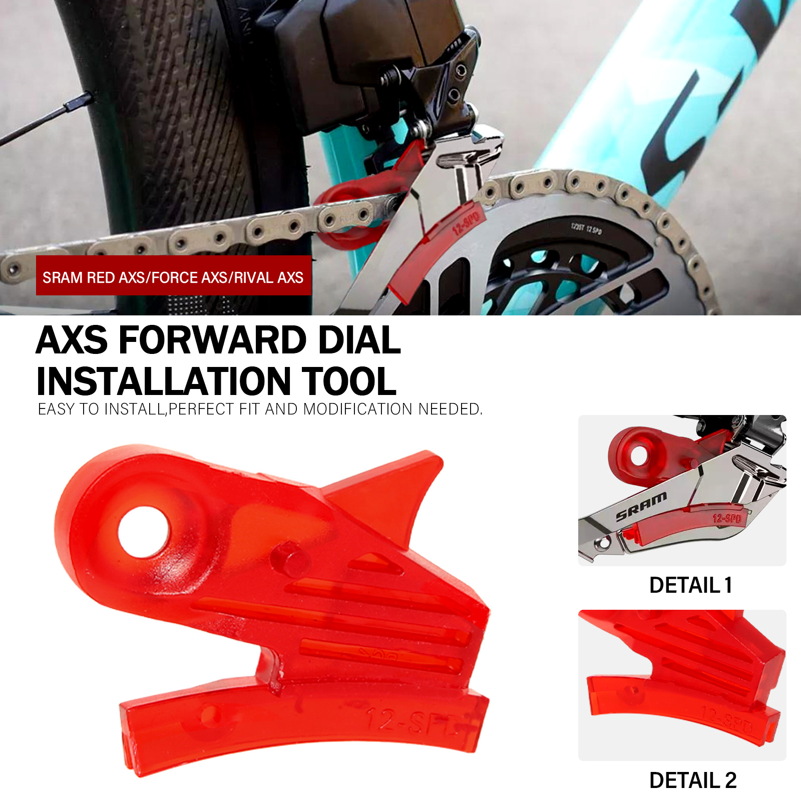 FOR Sram AXS RED FORCE RIVAL Front Derailleur Setup Installing Tool 12 Speed Front Transmission Derailleur Adjusting Tool