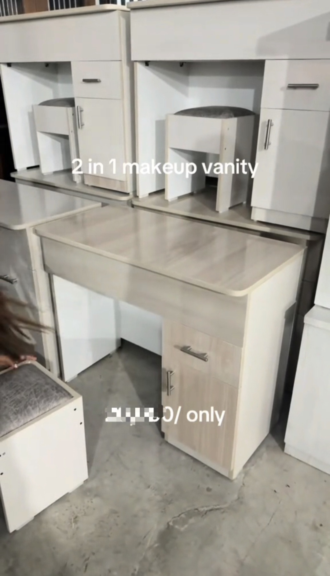 2 in 1 Study Table & Makeup Table