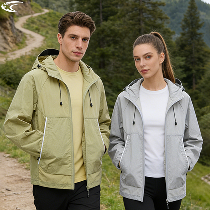 LNGXO Men's Women's Trekking Windbreaker Summer Sun Protection Waterproof Lightweight Jacket Fishing Climbing Hiking Coat