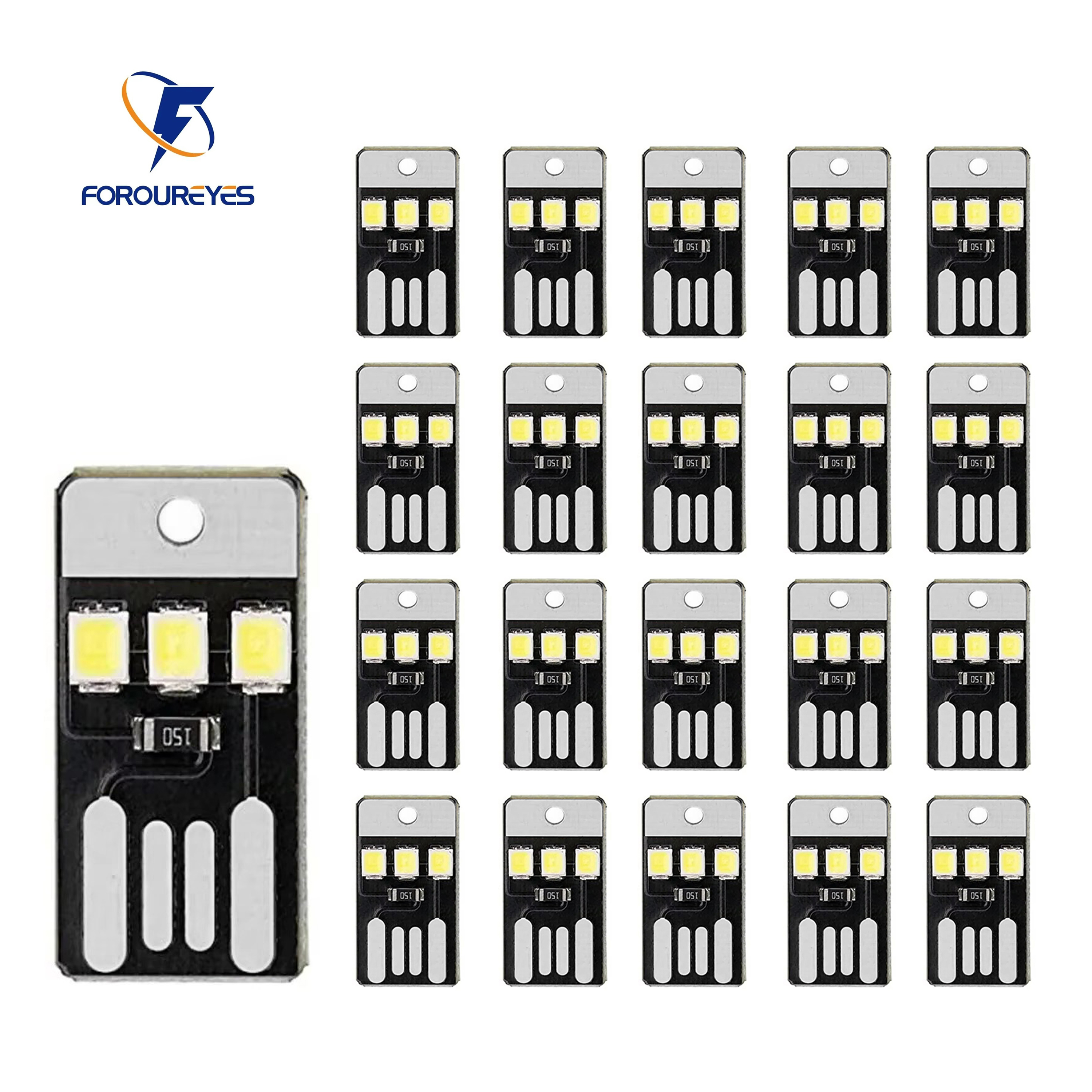 20pack Book Light Mini Night Lighting 2835SMD Book Lamp Bulb 5V 0.2W LED USB Light for Power Bank Computer Laptop
