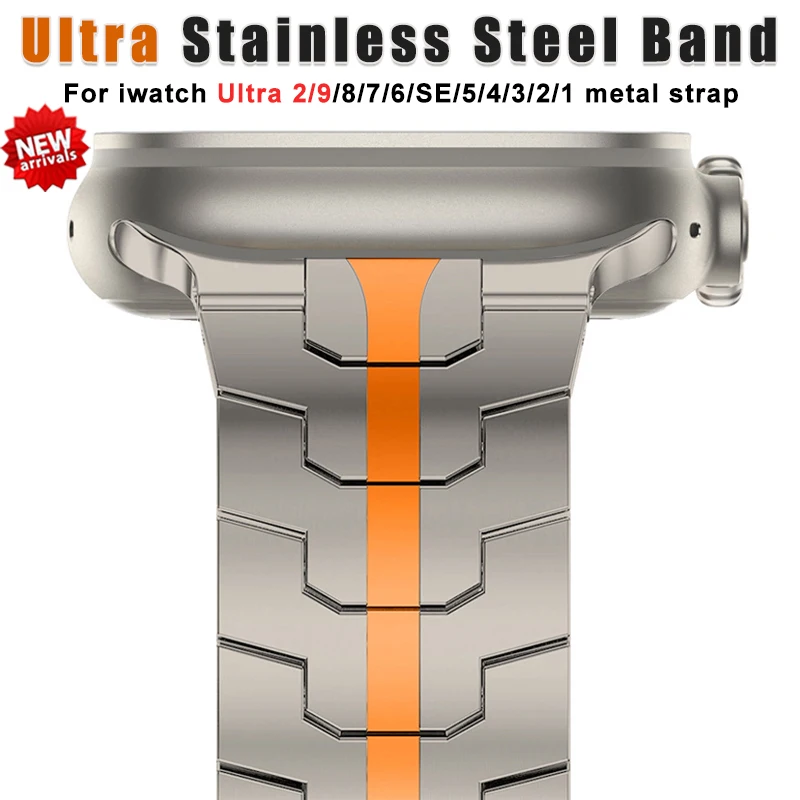 Ultra 3 2 Titanium Color Strap For Watch 49mm 46 45 44 42 41 40 38 Metal Band iWatch 11 10 9 SE 3 Stainless Steel Bracelet