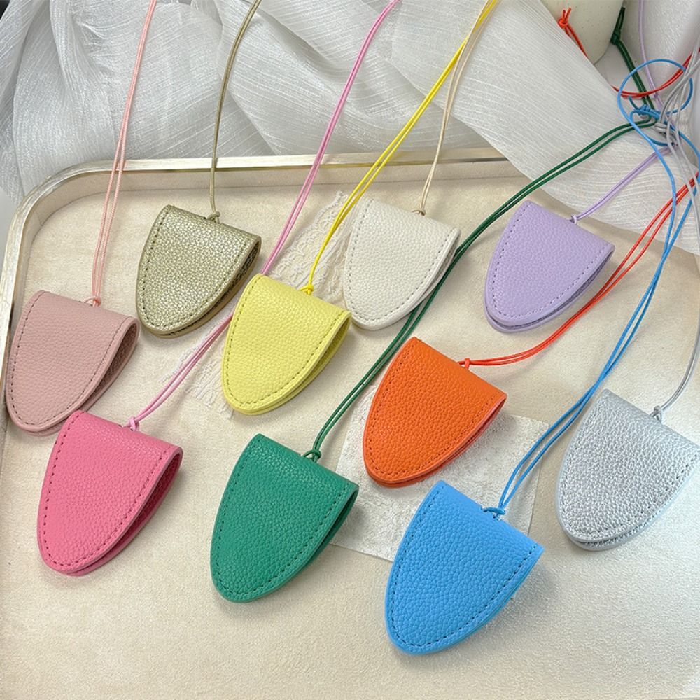 2025 New Colored PU Leather Magnetic Neck Hanging Glasses Chain Necklace Long Sunglasses Pendant Clip