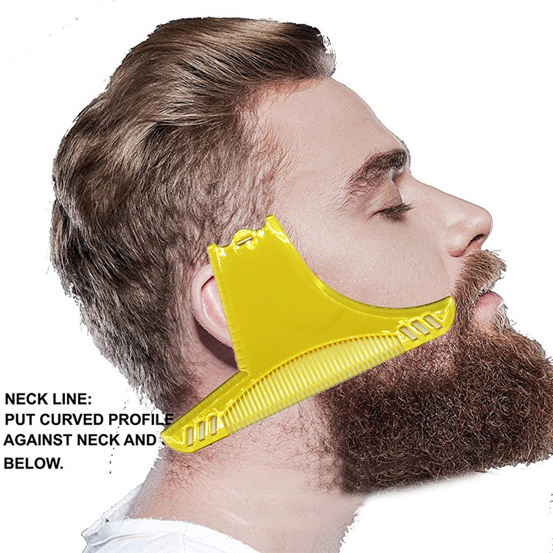 1pc Men Beard Shaping Styling Template Comb Men's Beard Combs Beard Trim Templates Mustache Stencil Edge Control Beauty Tools