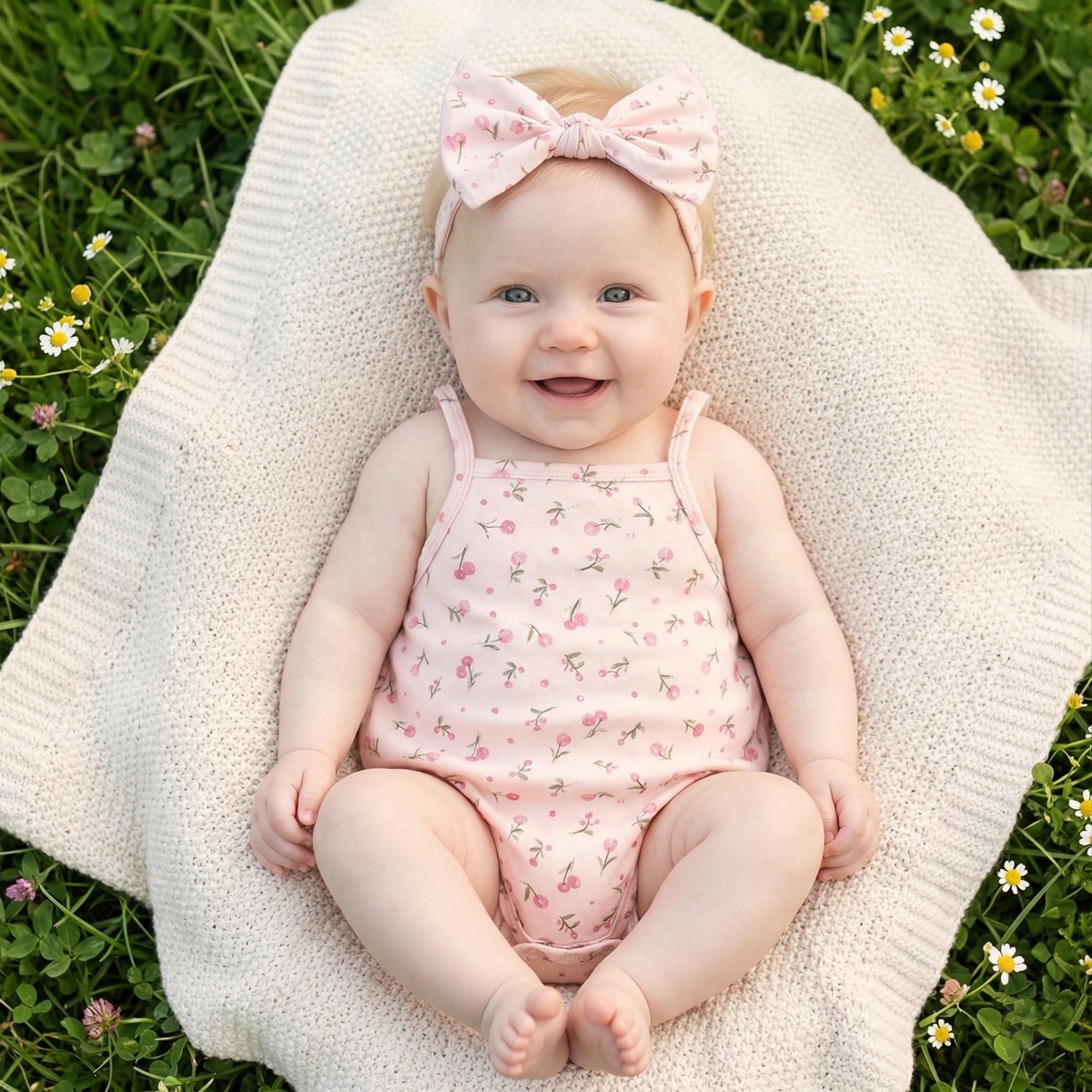 Summer Pink Toddler Girls Onesies with Headband Adorable Baby Girls Bodyuits Fashion
