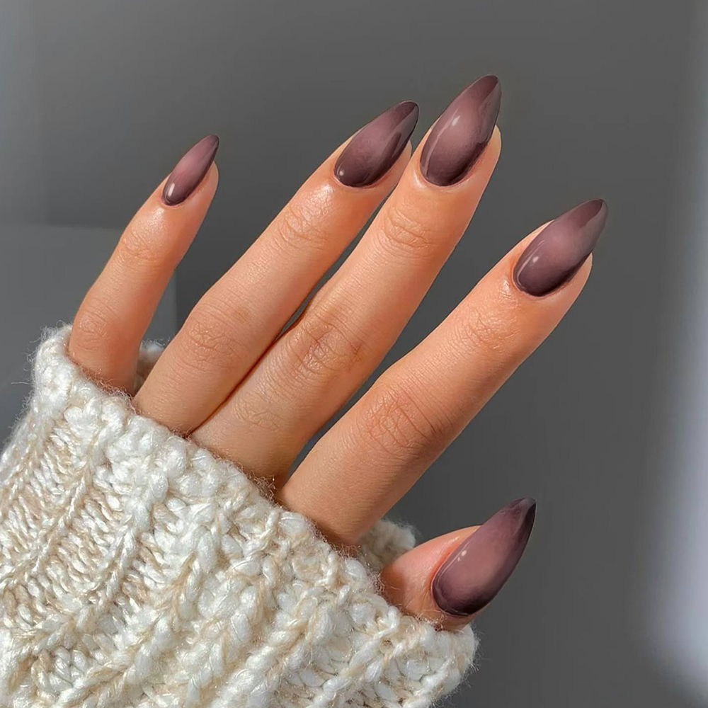 24Pcs Babyboomer Nails Design Long Almonds French Tip Press On Nails Long Perfect Fit Acrylic Nails Fake Nails Set ,Include:1Pc