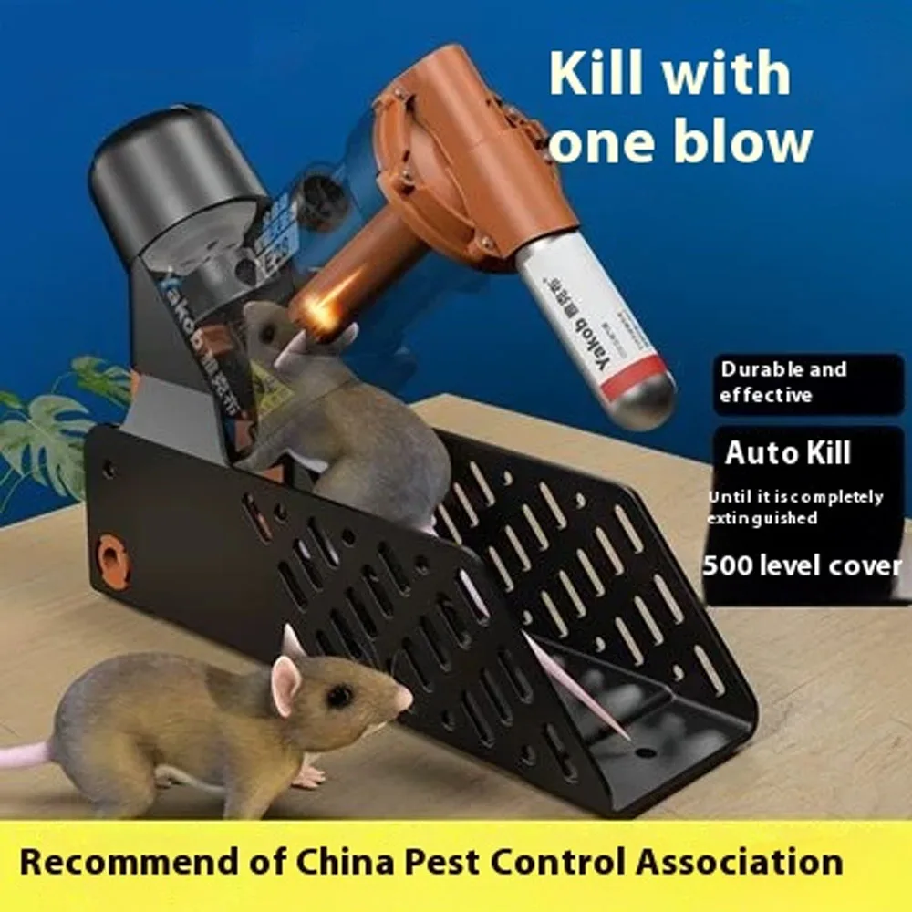 A24 CO2 Portable Easy Multi-catch Mouse&Rat Trap No Gas Cylinders Auto Reset Rodent Killing Machine with Stand