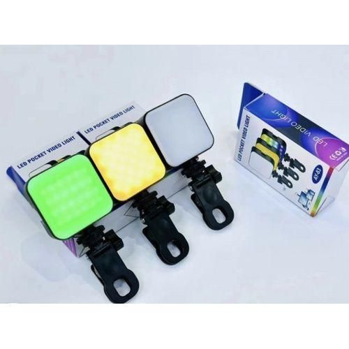 RGB Pocket LED Selfie Light for Mobile Phone Laptop Clip Ring Flash Fill Video Photo Ringlight Photography Lamp