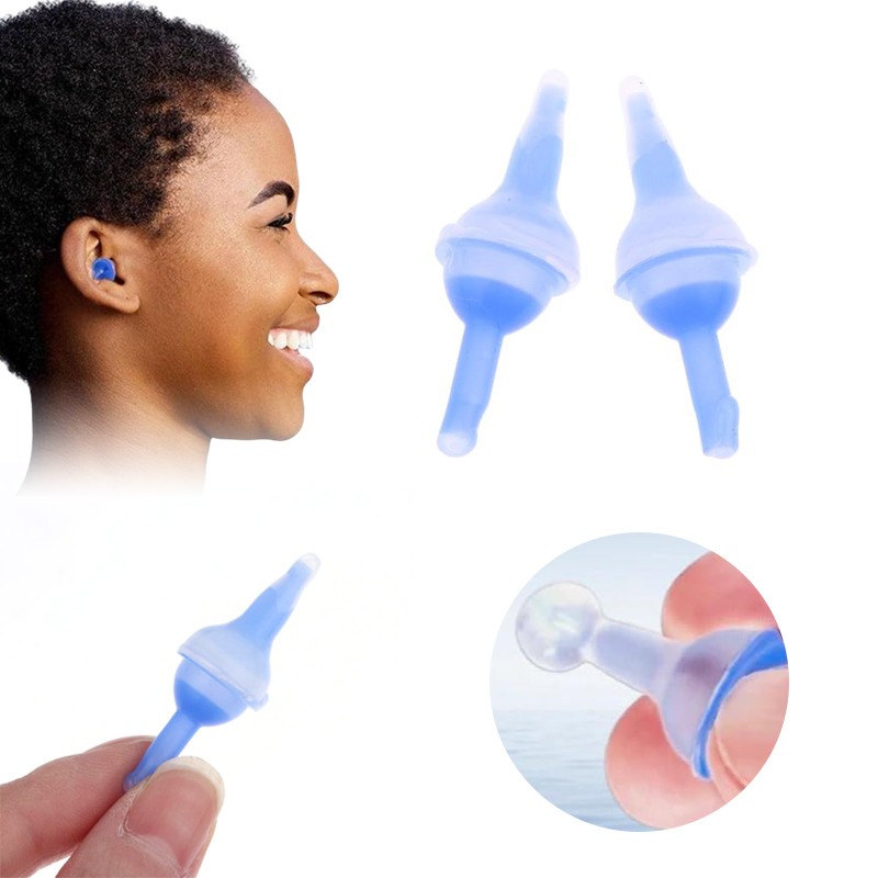 Inflatable Ear Plugs 1Pair Reusable Noise-Reducing Earplugs For Sleep Swimming Travel Waterproof Silicone Sound Blocking Earplug
