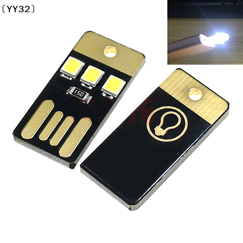 〔YY32〕Mini USB LED Lamp Ultra-Thin 3 LED Light For Camping Night Light Portable Lighting Outdoor Energy Saving Flashlight