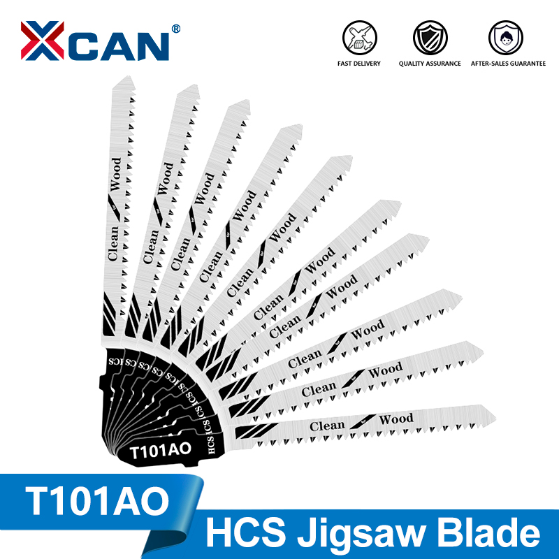 XCAN 1/10/20pcs T101AO T-Shank Jig Saw Blades HCS Jigsaw Cutter Woodworking Tool Accessories For Curved Cutting