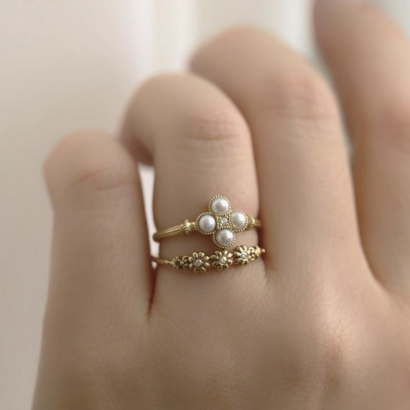 1PC Hot Selling Gold Plated Stainless Steel Rings For Women Heart Ring Jewelry Accessories