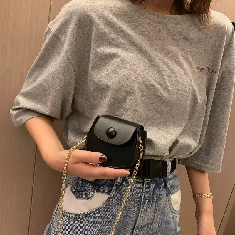 Children's Small Crossbody Earphone Lipstick Storage Bag Mini Fashion Kids Shoulder Bag Coffee Black Yellow