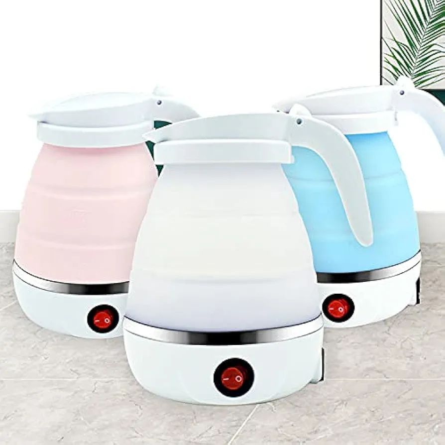 Electric Kettle, 600ml Portable Travel Kettle, Collapsible Kettle Travel Electric
