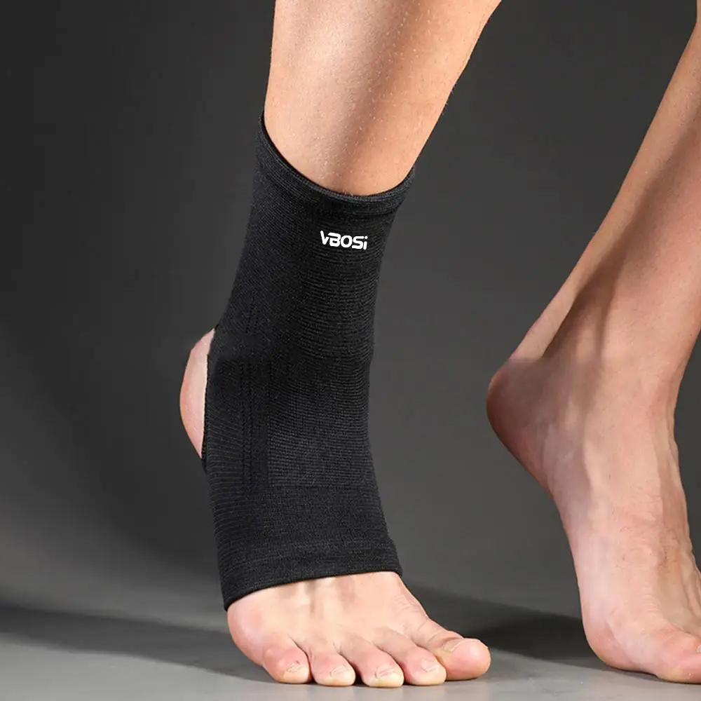 2Pcs Ankle Support Sleeves - Open Heel,Elastic & Breathable Knitted Fabric - Medium Compression - For Men Women,Right Left Foot