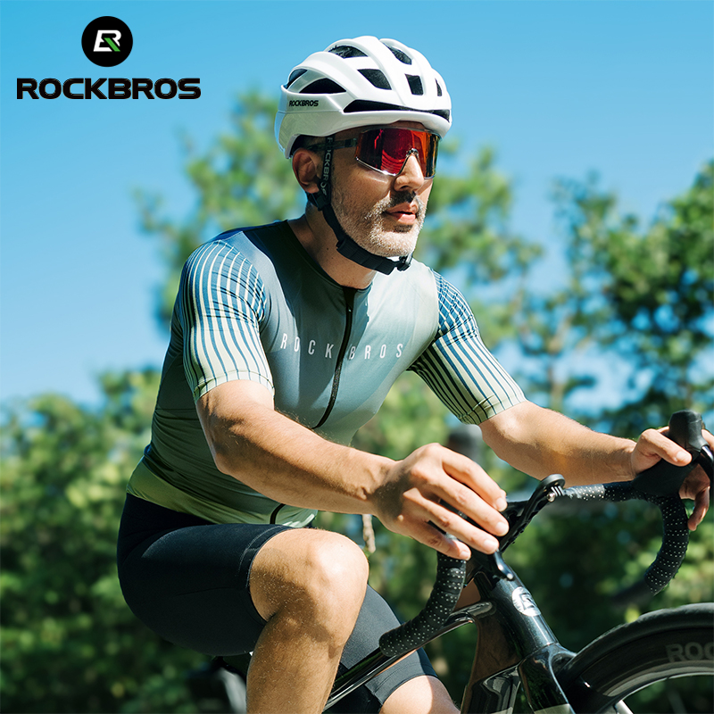 ROCKBROS Men Cycling Jackets Spring Summer Breathable Quick Dry Bike Hooded Jacket MTB Road Sports Cycling Tops Coat Windbreak