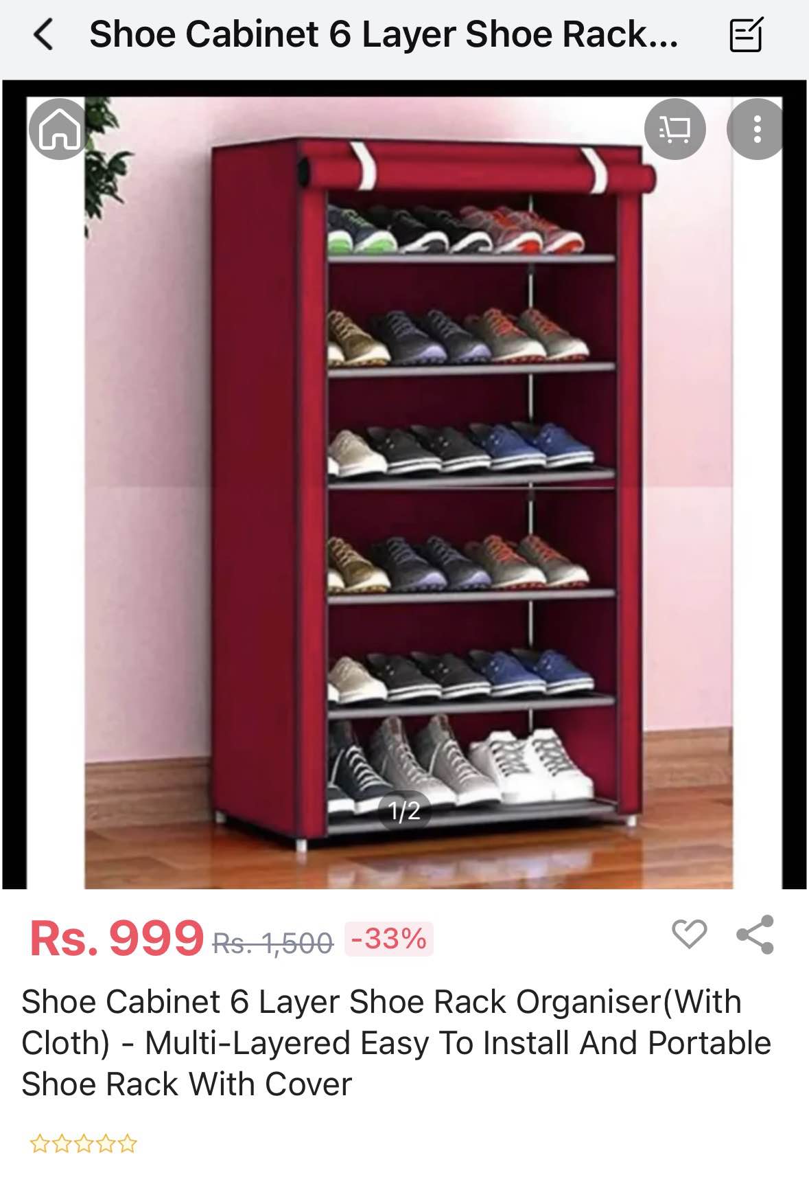 4 layers portable and folding shoe rack
