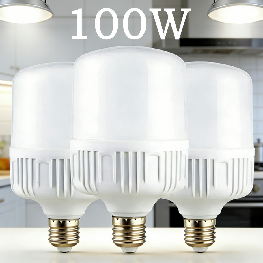 100W-5W E27 Screw Base LED Bulb AC 220V, High Brightness Non-Flickering, Super Bright White Light with Good Heat Dissipation