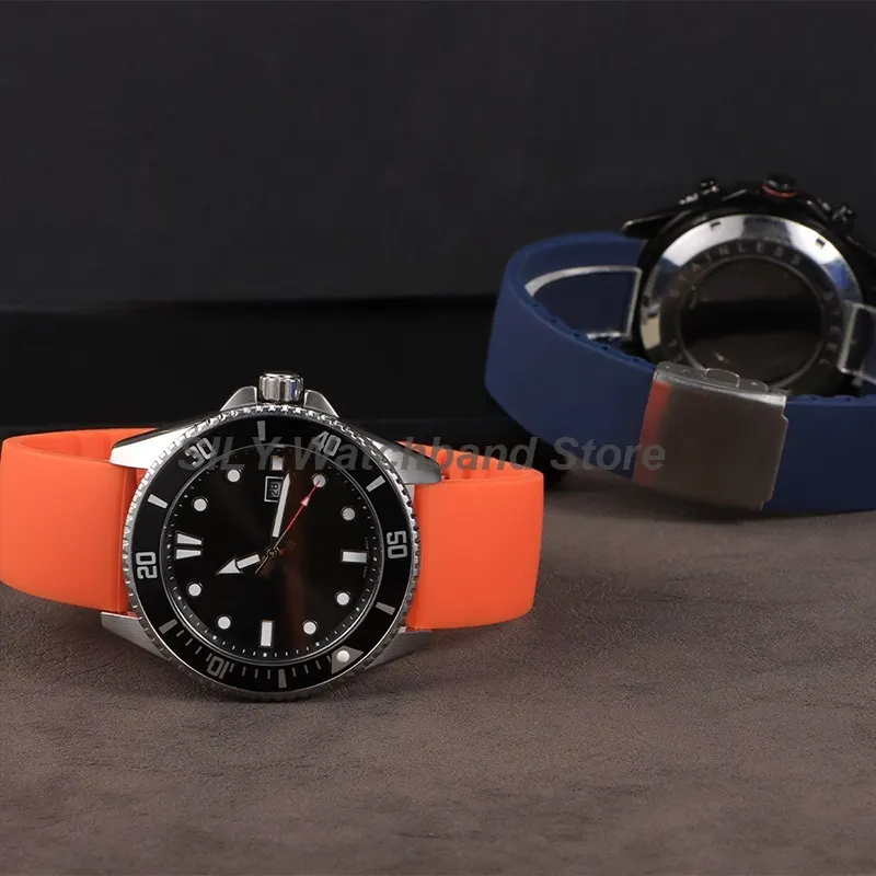 New Tropical Rubber Strap Quick Release Watch Band 18MM 20MM 22MM Silicone Tropic Strap Smart Watch Strap
