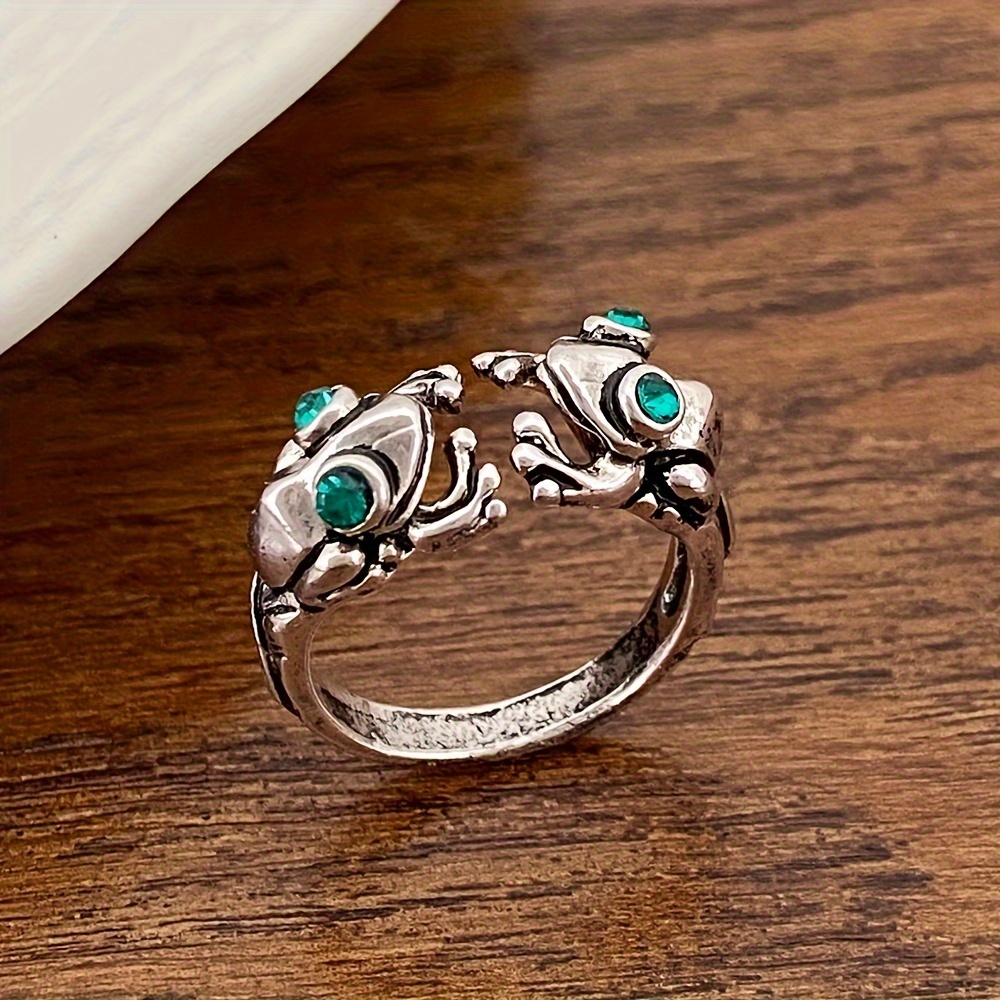 1pc retro cute cute cute little frog alloy ring, the size can be adjusted, the fashion trend is beautiful, and the fashion acces