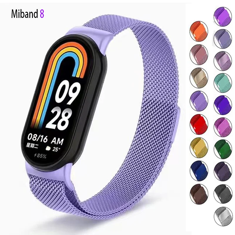 Milanese Loop for Mi Band 10 9 NFC watchband smartwatch Metal wristband Miband9 magnetic bracelet correa mi band 8 Straps
