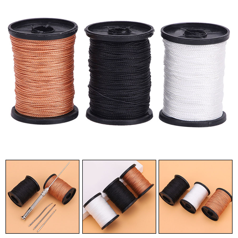 1Pc 6x4.5cm Nylon Sewing Thread Leather Sewing Waxed Thread For Shoe Repair White/black/brown Hand Sewn Tire Fishing Net Thread