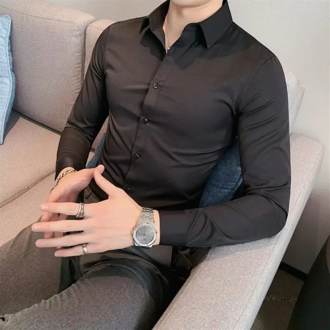 Plain Formal And Casual Light Slim Fit Full Sleeves Shirt For Men (White, Black, Grey Color)