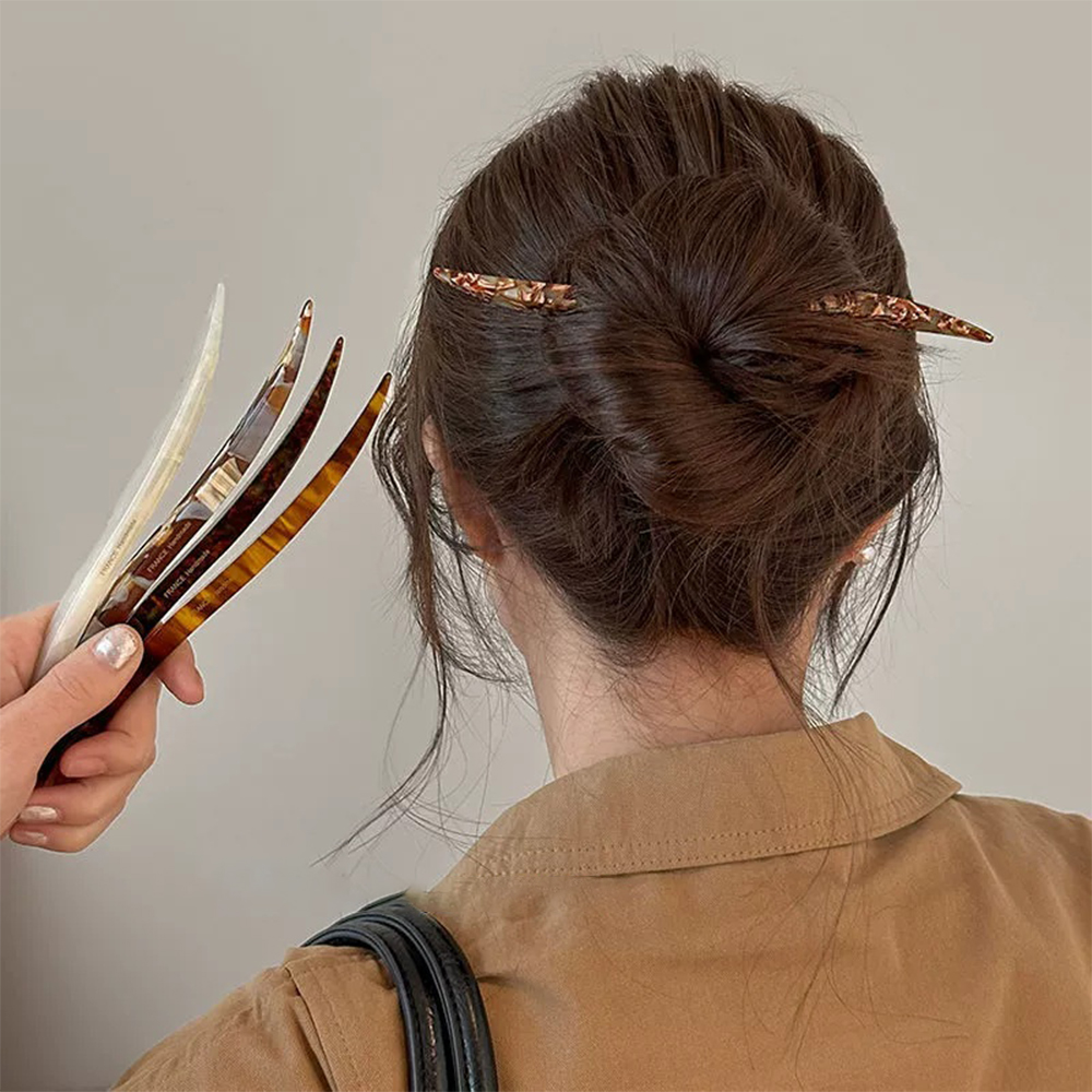 Women Acetate Hair Sticks Bun for Women New Hair Forks Style Strip Hairpin Simple Elegant Hairstyle Hair Accessories Headwear