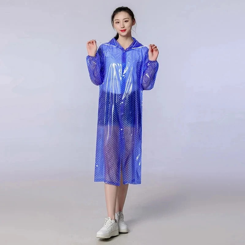 Long Trench Design Hooded Raincoat Fully Waterproof