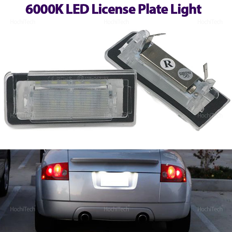 2PCS Durable White Canbus Rear License Plate Tag Lights LED for Audi TT MK1 8N 1999 2000 2001 2002 2003 2004 2005 2006